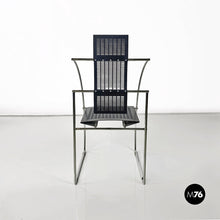 Carica l&#39;immagine nel visualizzatore di Gallery, Black and chromed metal Quinta 605 chair by Mario Botta for Alias, 1980s

