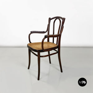 Walnut wood and Vienna straw chair by Thonet, 1900s