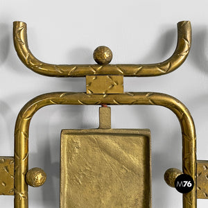 Brass headboard for a double bed by Atelier Borsani Varedo, 1950s