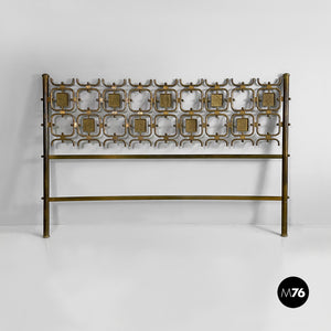 Brass headboard for a double bed by Atelier Borsani Varedo, 1950s