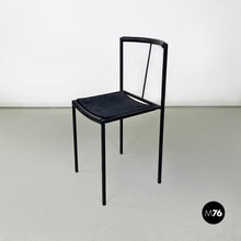 Load image into Gallery viewer, Black metal and rubber chair by Maurizio Peregalli for Zeus, 1984
