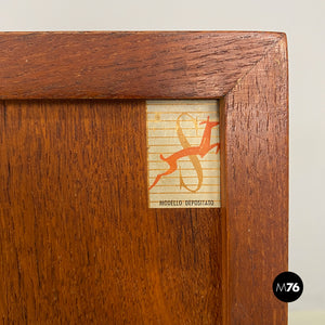 Teak and metal details sideboards, 1960s