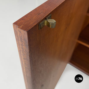 Teak and metal details sideboards, 1960s