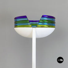 Load image into Gallery viewer, Metal and multicolor Murano glass L670 floor lamp by Roberto Pamio for Leucos, 1980s
