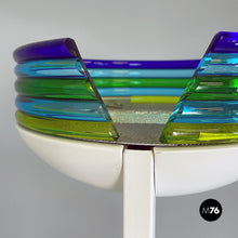 将图片加载到图库查看器，Metal and multicolor Murano glass L670 floor lamp by Roberto Pamio for Leucos, 1980s
