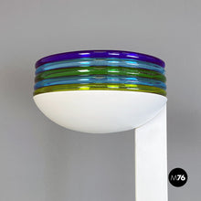 Load image into Gallery viewer, Metal and multicolor Murano glass L670 floor lamp by Roberto Pamio for Leucos, 1980s
