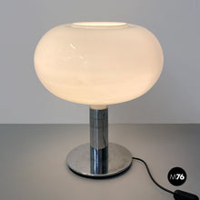 将图片加载到图库查看器，Steel and glass AM/AS table lamp by Franco Albini and Franca Helg for Sirrah, 1970s
