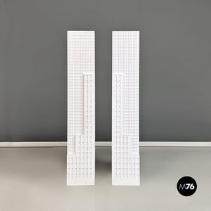 White wooden skyscraper pedestals or display stands, 2000s