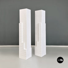 Load image into Gallery viewer, White wooden skyscraper pedestals or display stands, 2000s
