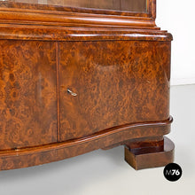 Load image into Gallery viewer, Wood and glass highboard with shelves and closed part, 1930s
