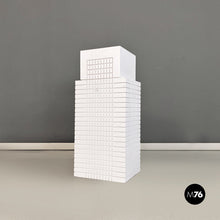 Load image into Gallery viewer, White wooden skyscraper pedestal or display stand, 2000s
