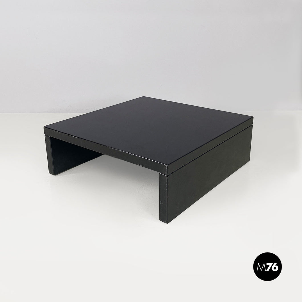 Black wood Saratoga coffee table by Lella and Massimo Vignelli for Poltronova, 1960s