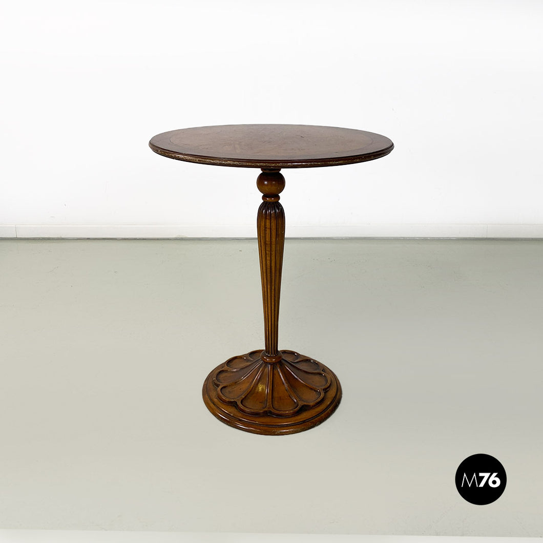 Medium height liberty lines round coffee table, 1940s