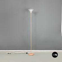 Load image into Gallery viewer, Light-pink metal and glass floor lamp, 1980s
