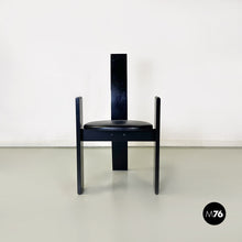 将图片加载到图库查看器，Black wood Golem chairs by Vico Magistretti for Carlo Poggi Pavia, 1968
