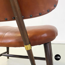 将图片加载到图库查看器，Wood and leather Teve armchairs by Alf Svensson for Ljungs Industrier AB, 1953
