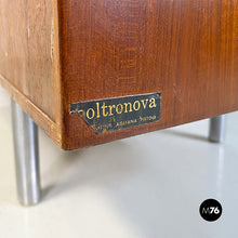 Load image into Gallery viewer, Teak and metal sideboard with sliding doors by Poltronova, 1970s

