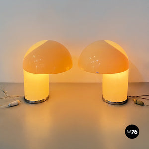 Plastic Leila table lamps by Verner Panton and Marcello Siard for Longato, 1968