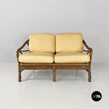 画像をギャラリービューアに読み込む, Two-seater sofa by McGuire Company San Francisco, 1970s
