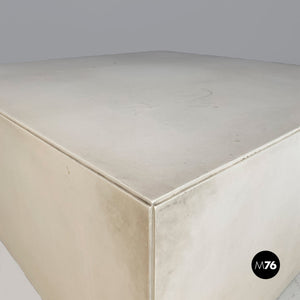White parallelepiped-shaped pedestal, 1970s