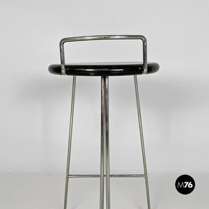 Black stool by Dada, 1980s