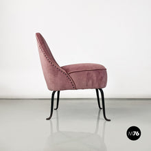 Carica l&#39;immagine nel visualizzatore di Gallery, Pink velvet armchair, 1950s
