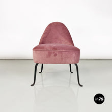 Carica l&#39;immagine nel visualizzatore di Gallery, Pink velvet armchair, 1950s
