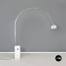 Load image into Gallery viewer, Marble and metal Arco floor lamp by Achille and Piergiacomo Castiglioni for Flos, 1962
