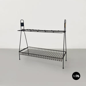 Black steel umbrella stand by Solai Varese, 1950s