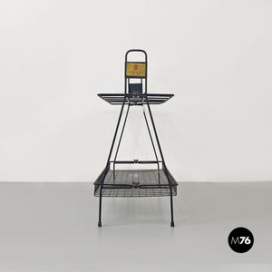 Black steel umbrella stand by Solai Varese, 1950s