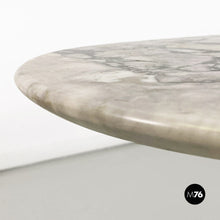 将图片加载到图库查看器，Oval marble coffee table, 1970s
