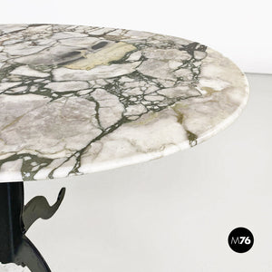 Oval marble coffee table, 1970s