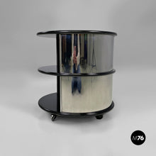 Load image into Gallery viewer, Steel and wood bedside table, 1970s
