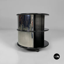 Load image into Gallery viewer, Steel and wood bedside table, 1970s
