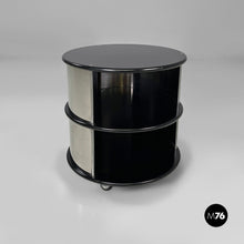 Load image into Gallery viewer, Steel and wood bedside table, 1970s
