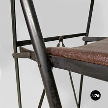 Charger l'image dans la galerie, Folding chair in leather and metal, 1980s
