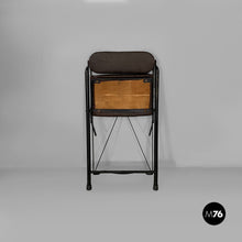 Charger l'image dans la galerie, Folding chair in leather and metal, 1980s
