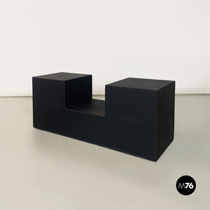 Black plastic modular coffee table Gli Scacchi by Mario Bellini for B&B Italia, 1971