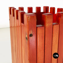 Load image into Gallery viewer, Red wood umbrella stand by Ettore Sottsass for Poltronova, 1950s
