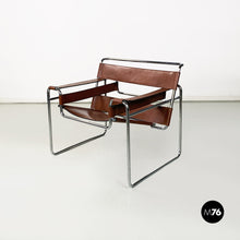 Carica l&#39;immagine nel visualizzatore di Gallery, Steel and brown leather Wassily chair by Marcel Breuer for Knoll International, 1970s
