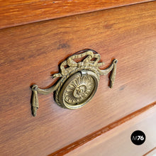 Load image into Gallery viewer, Wood, brass and marble chest of drawers, 1900s
