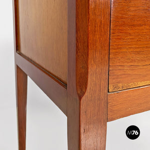 Wood, brass and marble chest of drawers, 1900s