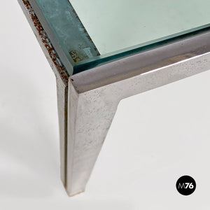 Steel and glass Luar coffee table by Ross Littell, 1970s