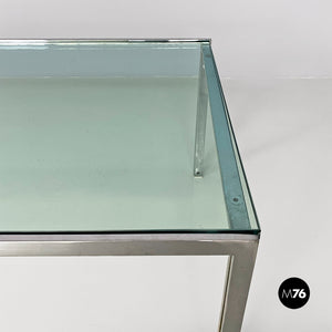 Steel and glass Luar coffee table by Ross Littell, 1970s