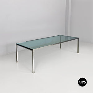 Steel and glass Luar coffee table by Ross Littell, 1970s