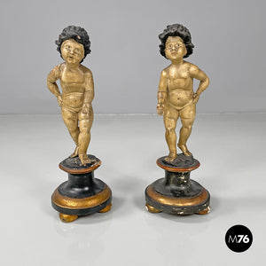 Cherub wooden sculptures, end of 1800s