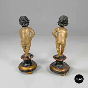 Cherub wooden sculptures, end of 1800s