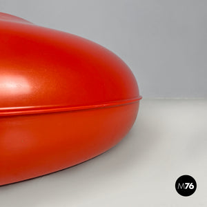 Red and yellow plastic poufs by Fabrizio Bertero and Andrea Panto for Zanotta, 1990s