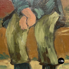 Carica l&#39;immagine nel visualizzatore di Gallery, Oil painting Malinconia by Ernesto Tramezzani, 1971
