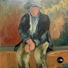 Carica l&#39;immagine nel visualizzatore di Gallery, Oil painting Malinconia by Ernesto Tramezzani, 1971
